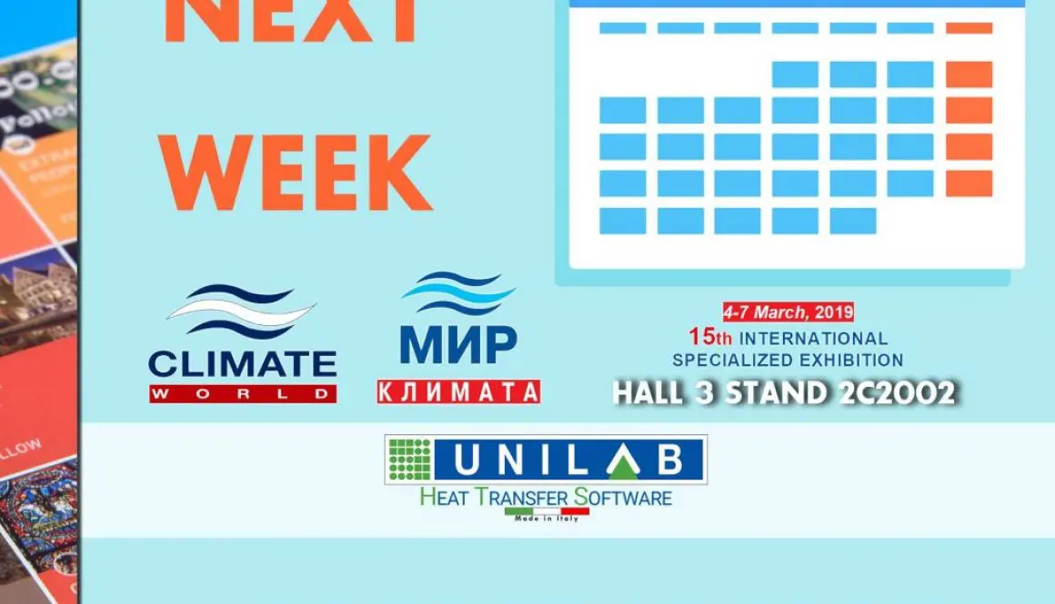 unilab blog software scambio termico CLIMATE WORLD SETTIMANA PROSSIMA