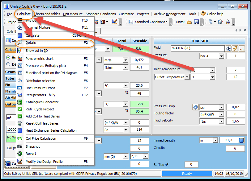 COILS 8.0 BUILD 191011 ADP & BYPASS FACTOR INTRODUCTION UNILAB Heat Transfer Software