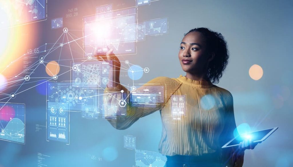 Digital,Transformation,Concept.,System,Engineering.,Binary,Code.,Programming.