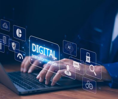 Digital,Transformation,And,Various,Business,Technology,Concept.,Businessman,Working,On