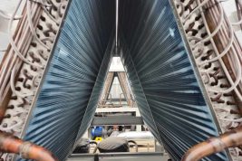 Large,Industrial,Air,Conditioning,Unit,Condenser,Coils,Showing,The,Cooling