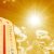 Hot,Temperature,thermometer,On,Yellow,Sky,With,Sun,Shining,In,Summer